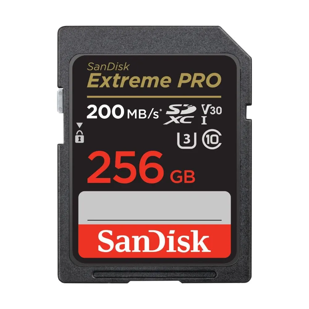 SanDisk Extreme PRO 256GB SDXC Card (200MB/s)