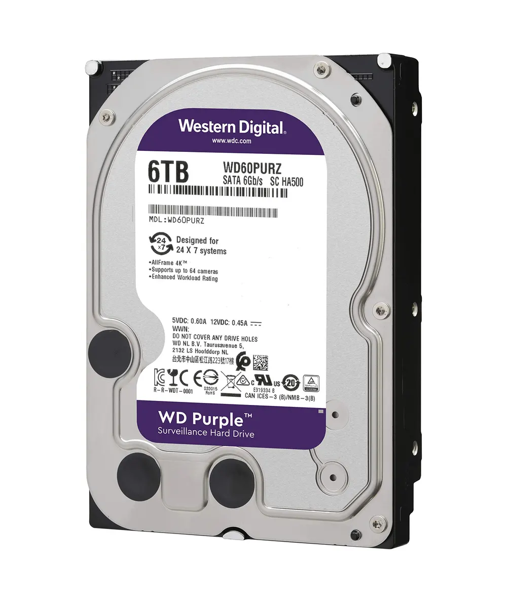 WD Purple Surveillance Hard Drive 6TB