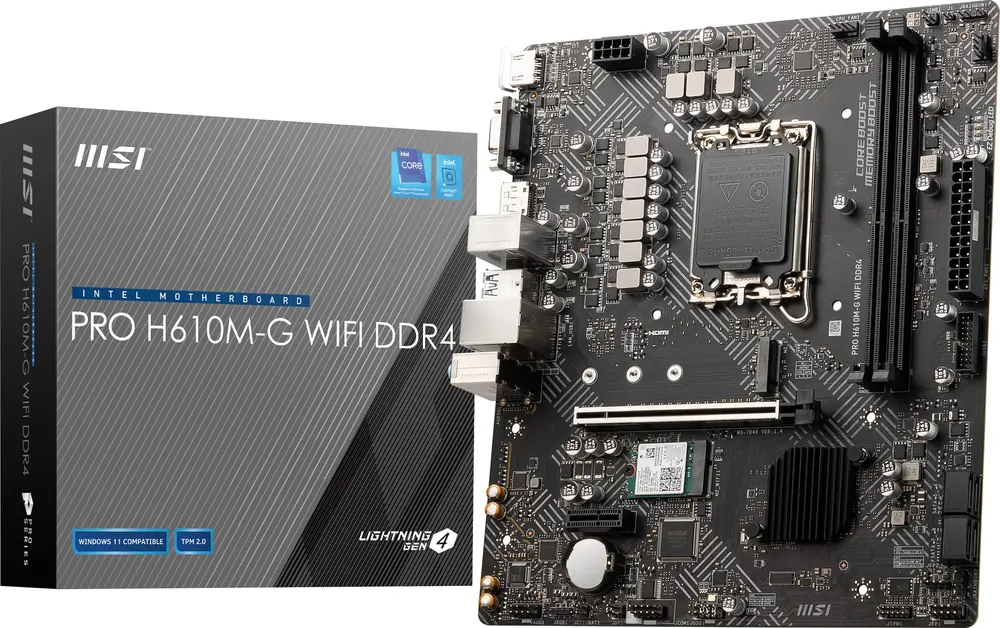 MSI PRO H610M-G WIFI DDR4 Motherboard