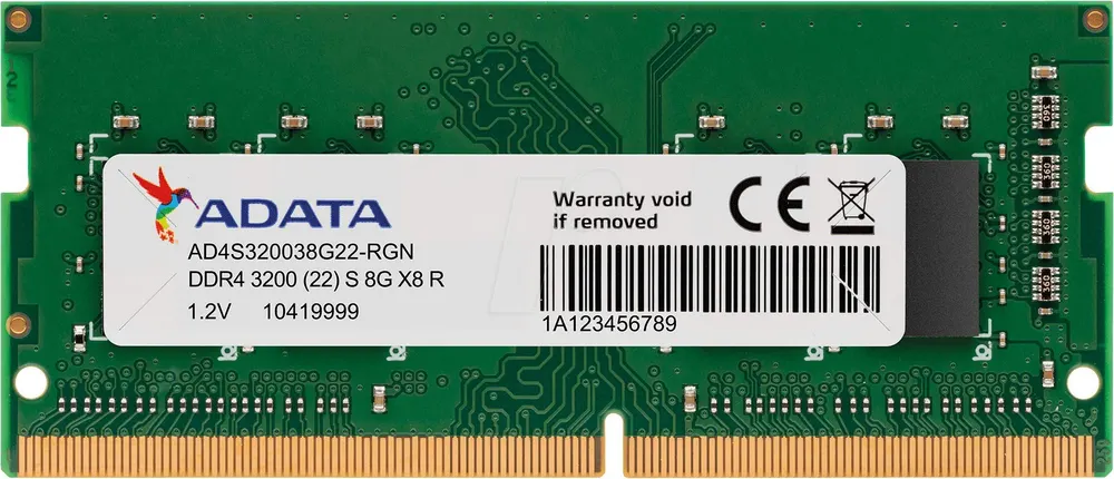 ADATA 8GB DDR4 3200MHz Laptop RAM