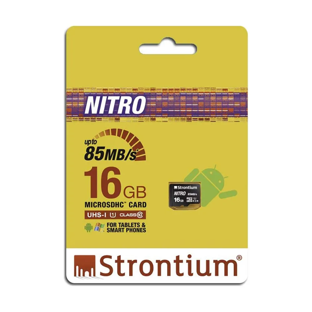 Strontium Nitro 16GB microSDHC Card (Class 10, 85MB/s)