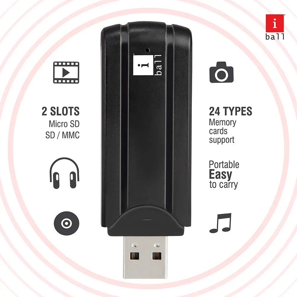 iBall CR24 USB 2.0 2-Slot Card Reader