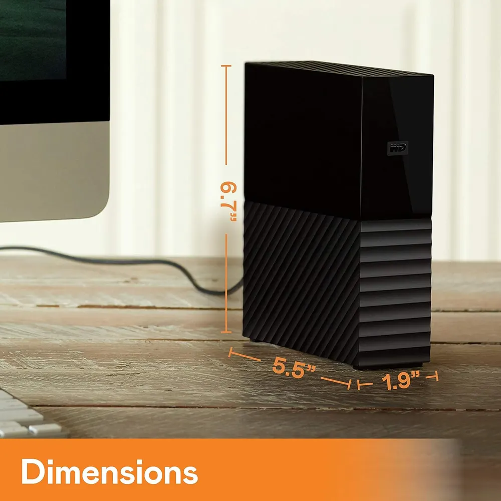 WD My Book 6TB External Hard Drive with Power Adapter (USB 3.0)