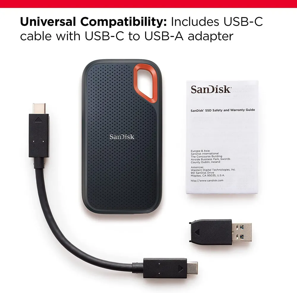 SanDisk Extreme Portable SSD 2TB (E61, up to 1050MB/s)
