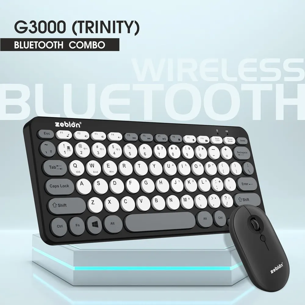 Zebion G3000 (Trinity) Bluetooth Wireless Keyboard and Mouse Combo – image 4