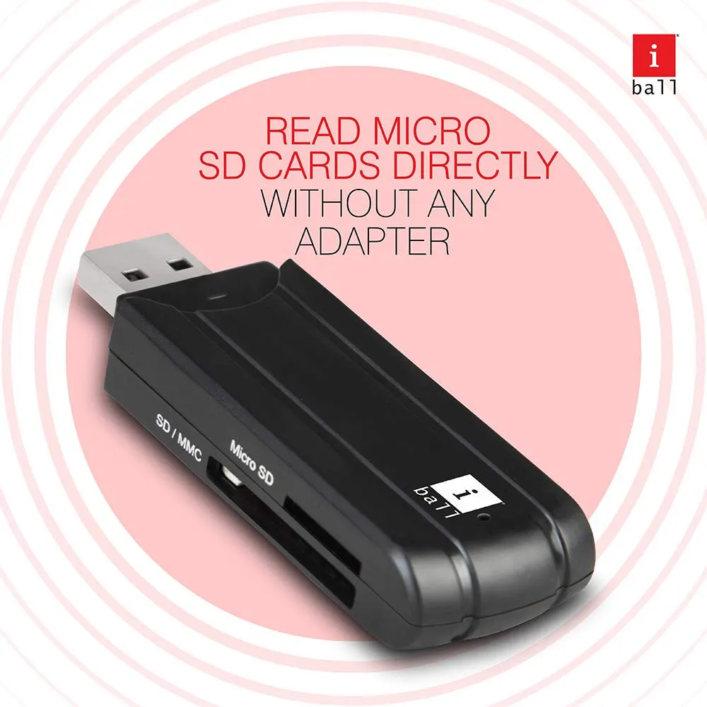 iBall CR24 USB 2.0 2-Slot Card Reader – image 2