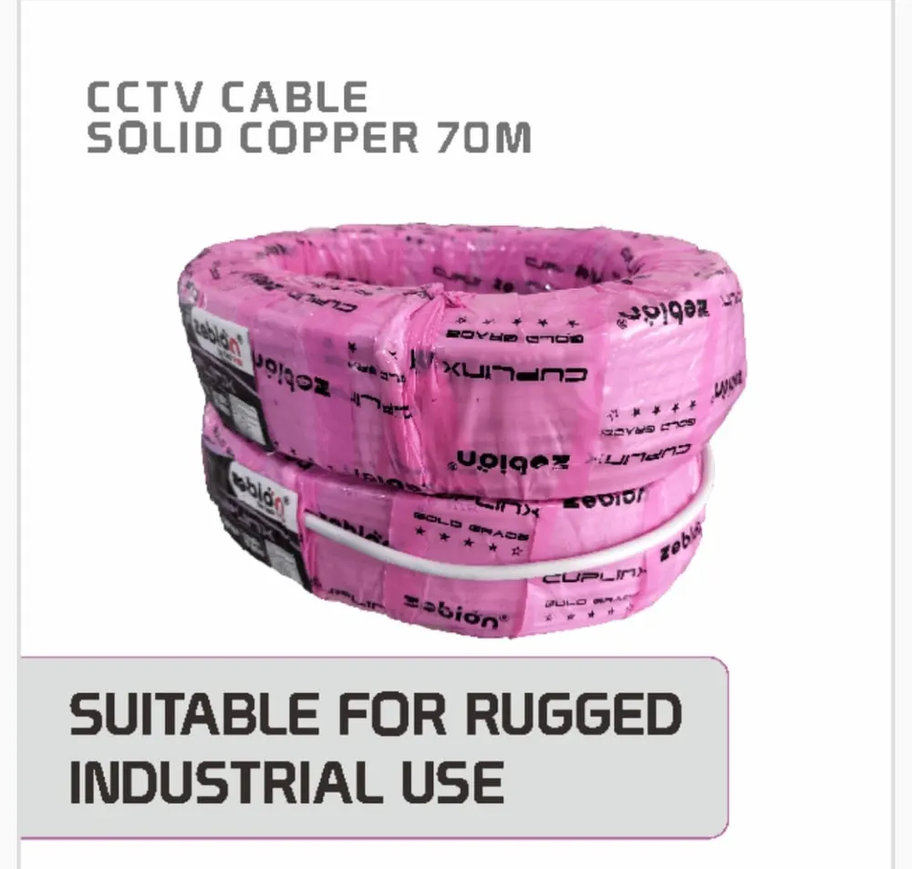 Zebion CCTV Cable Solid Copper 70M