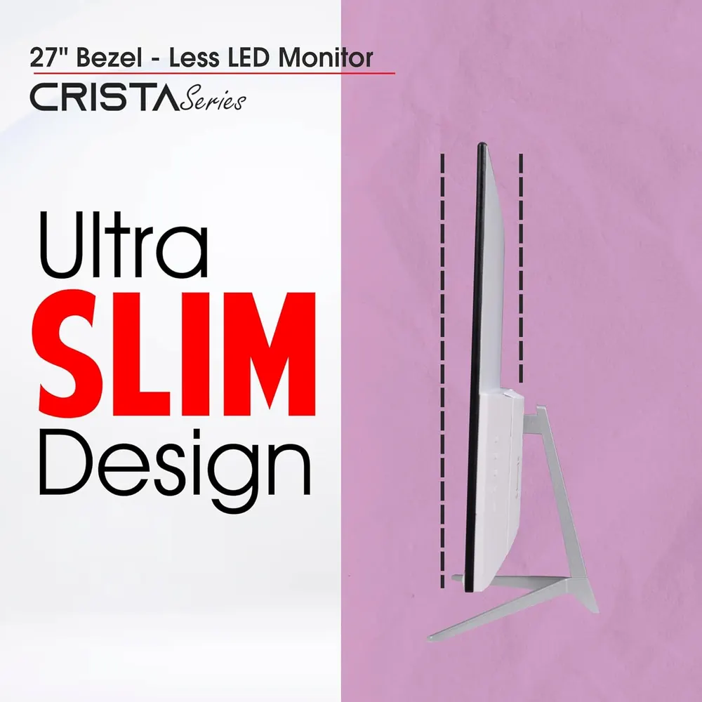 Zebion Crista 27" Bezel-Less IPS LED Monitor – image 4