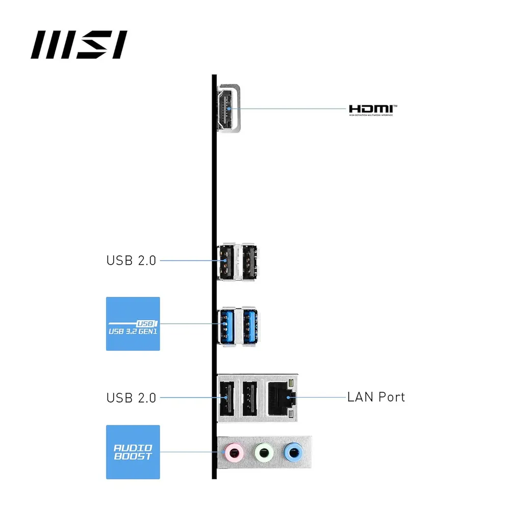 MSI PRO H610M-S WiFi DDR4 Motherboard (Black) – image 3