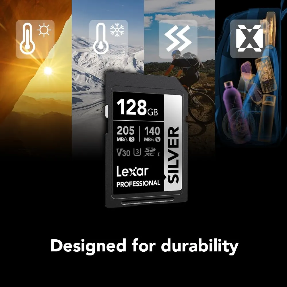 Lexar Professional Silver 128GB SDXC Card (205MB/s)