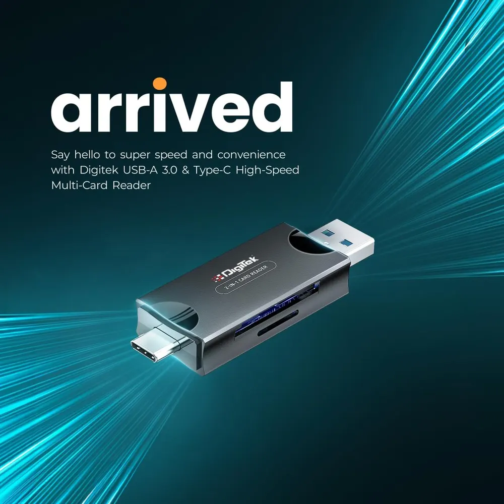 Digitek DCR-007 USB 3.0 and Type-C Card Reader