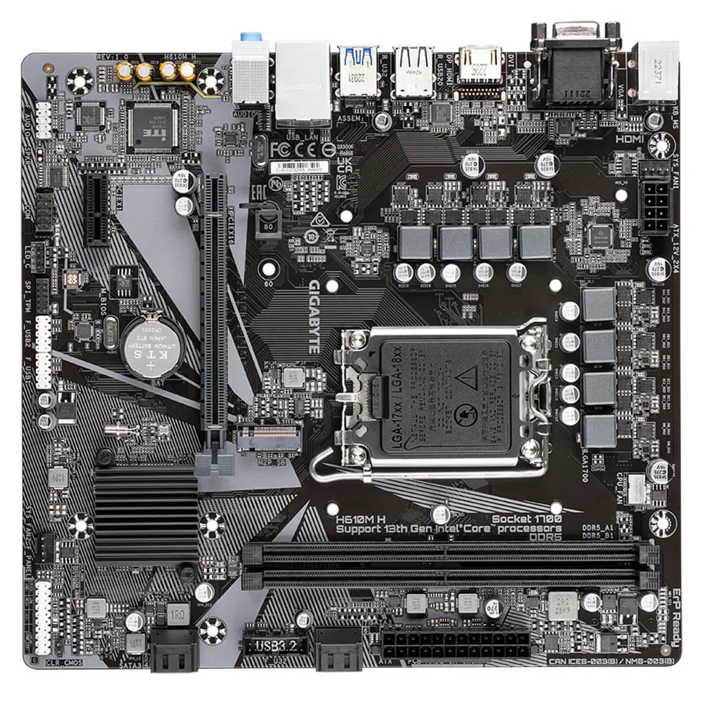 Gigabyte H610M H DDR5 Motherboard – image 3