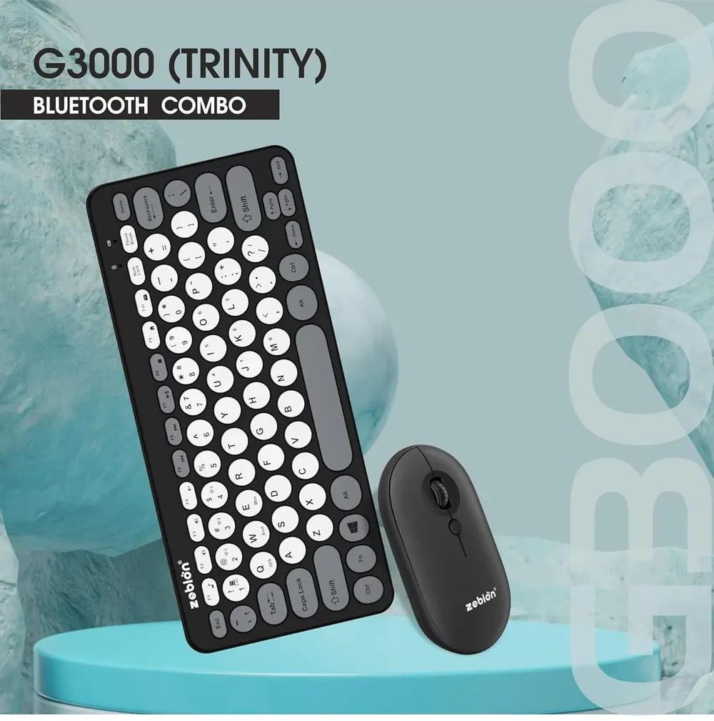 Zebion G3000 (Trinity) Bluetooth Wireless Keyboard and Mouse Combo – image 3