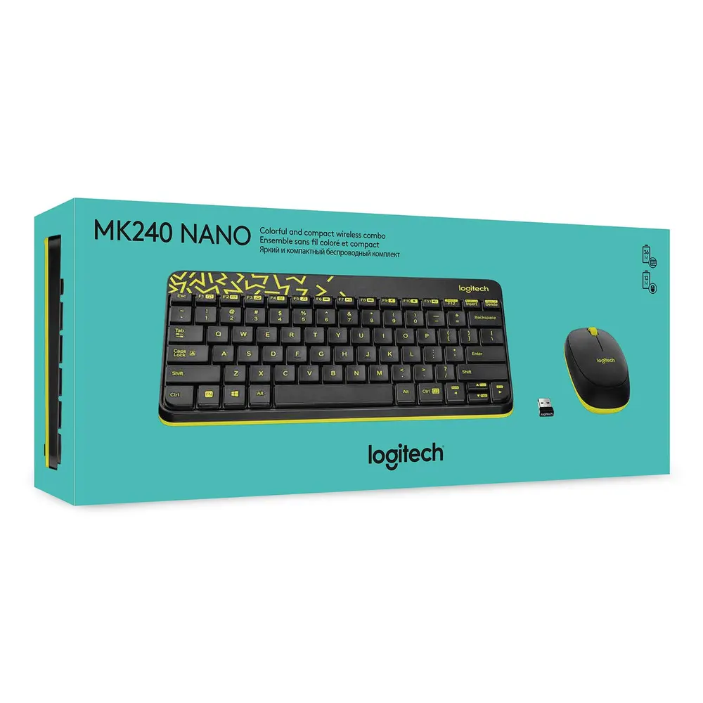 Logitech MK240 Nano Wireless Keyboard and Mouse Combo