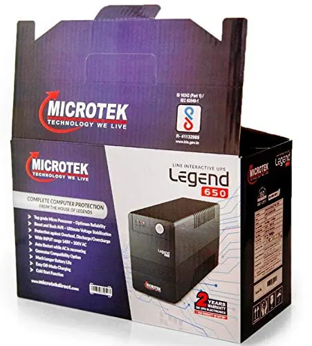 Microtek Legend 650 UPS (2+1 Year Warranty) – image 2