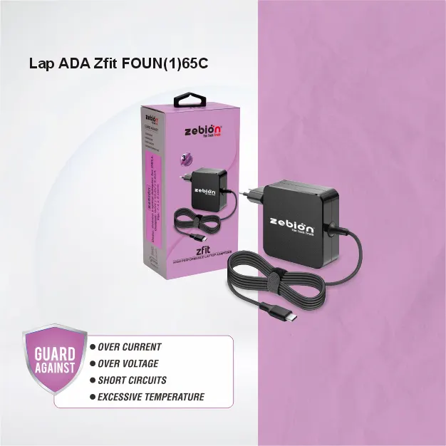 Zebion Zfit 65W Type-C Laptop Adapter – image 3