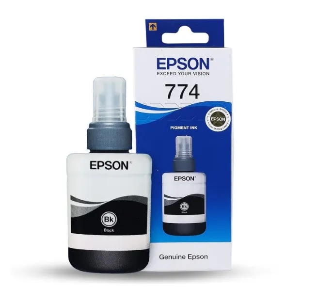 Epson 774 Black Ink Bottle (High Yield, Pigment Black Ink)