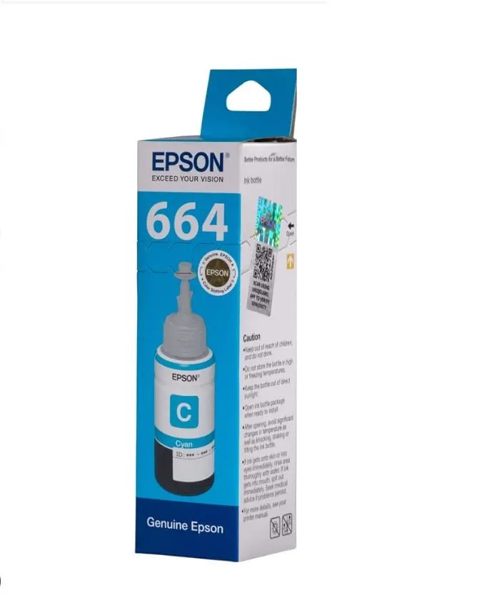 Epson 664 Cyan Ink Bottle (70 ml)
