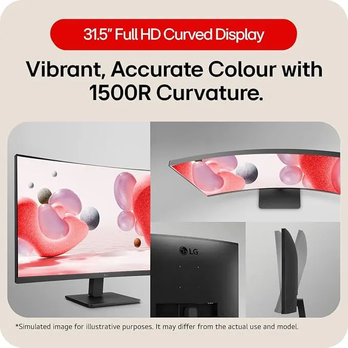 LG 32MR50C-B 32" Full HD 100Hz Curved VA Monitor with FreeSync – image 2