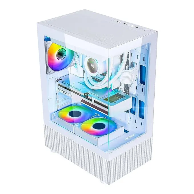 Ant Esports Crystal X2 ARGB White Cabinet