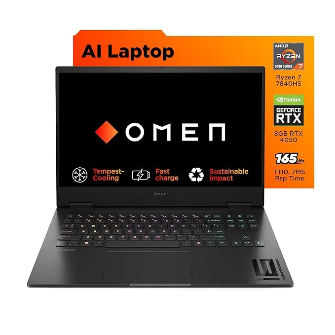 HP Omen 16-xd0015AX Gaming Laptop (AMD Ryzen 7 7840HS, 16GB DDR5, 1TB SSD, RTX 4050 6GB)