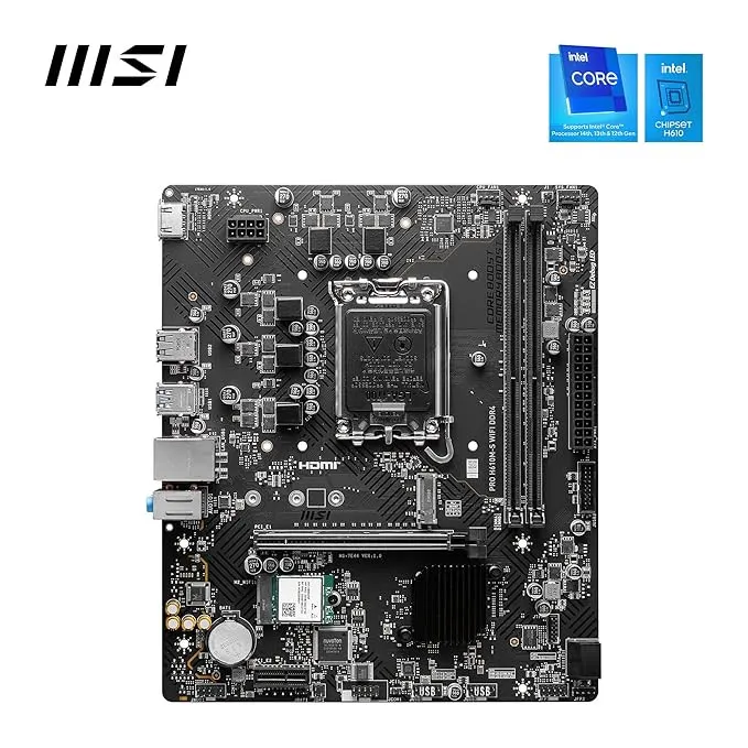 MSI PRO H610M-S WiFi DDR4 Motherboard (Black) – image 2