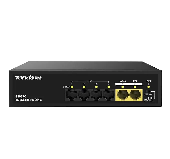 Tenda S106PC 4+2 Port PoE Switch