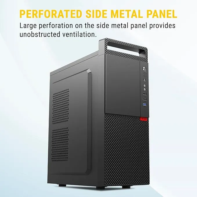 Ant Esports SI26 Black Computer Cabinet (Without Power Supply)