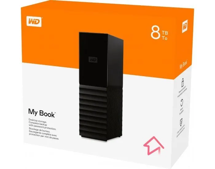 WD My Book 8TB External Hard Drive with Power Adapter