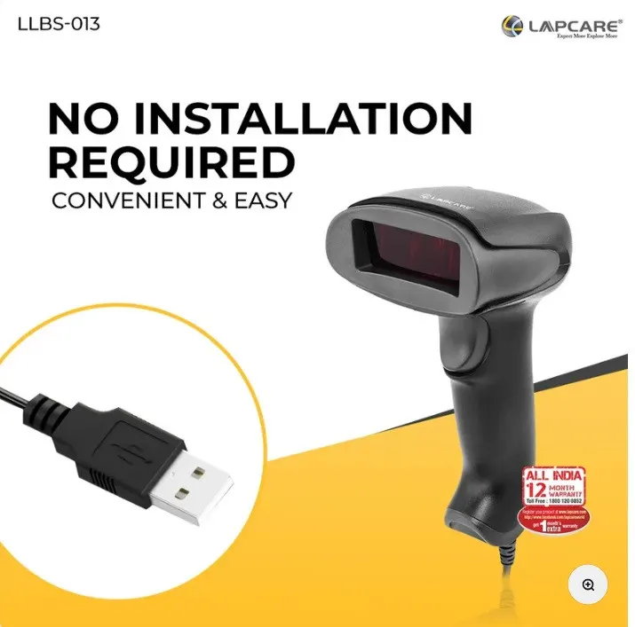 Lapcare LLBS-013 1D Wired Barcode Scanner