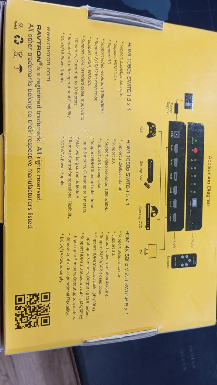 Ravtron 5x1 HDMI Switch RAV15/06XAF06 – image 2