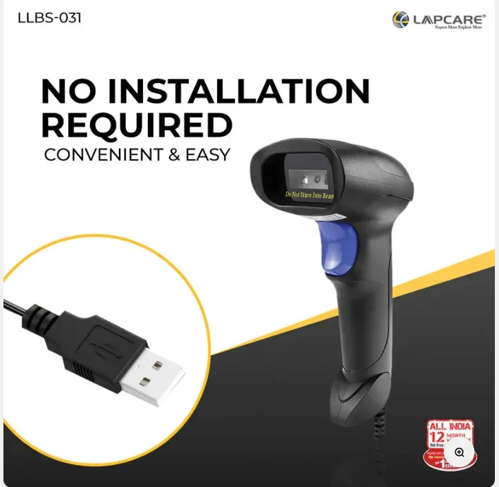 Lapcare LLBS-031 2D Wired CMOS Barcode Scanner