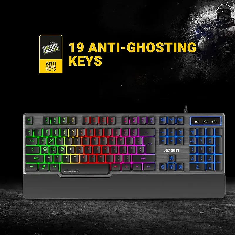 Ant Esports KM540 Pro Backlit Wired Keyboard and Mouse Combo – image 3